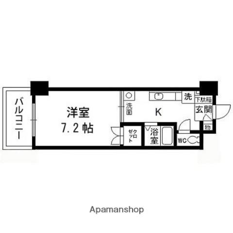 サニーヒルズ泉中央(1K/3階)の間取り写真