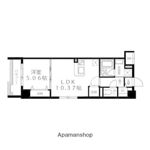 アルページュ市名坂(1LDK/3階)の間取り写真