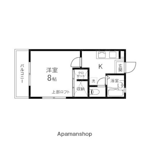モデルンみずほ台Ⅳ(1K/1階)の間取り写真