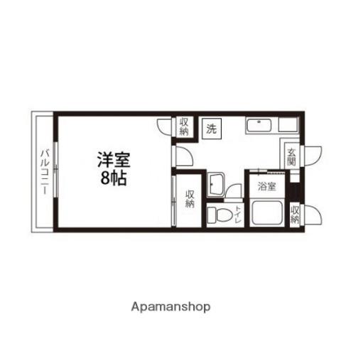 メゾンドタケヒロA(1K/1階)の間取り写真