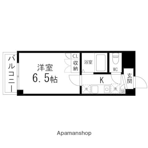 バースランド小松島(1K/5階)の間取り写真