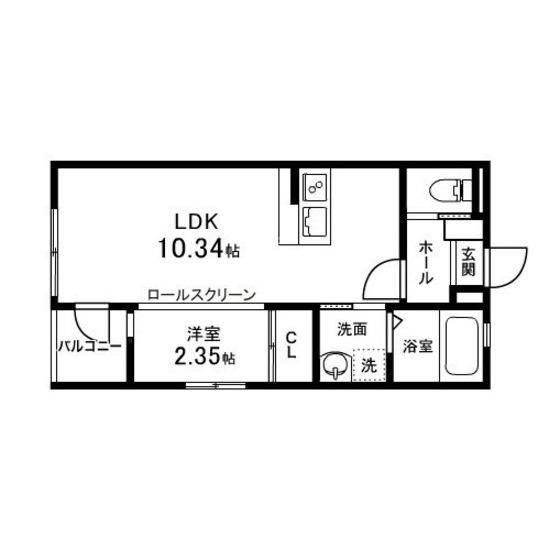 コンフォート泉ヶ丘Ⅱ(1LDK/1階)の間取り写真