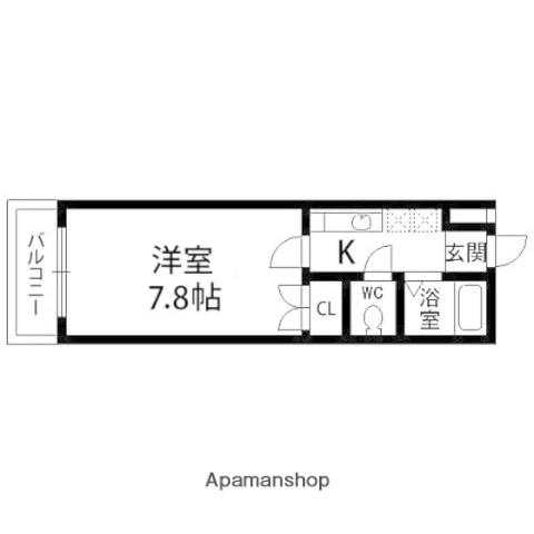 エルス泉(1K/3階)の間取り写真