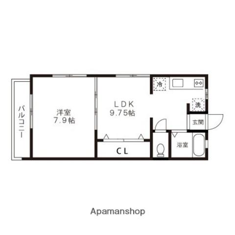 ペンションルミネ(1LDK/2階)の間取り写真