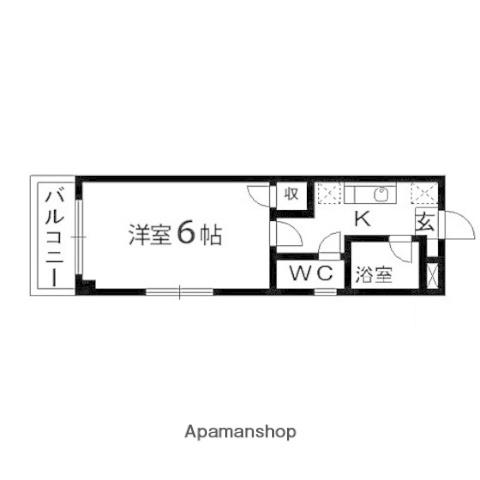 アクティブパレス百合ヶ丘A1(1K/1階)の間取り写真