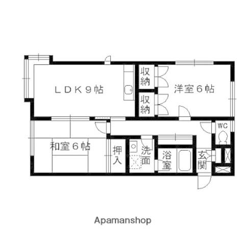 エクセレント永和台(2DK/1階)の間取り写真
