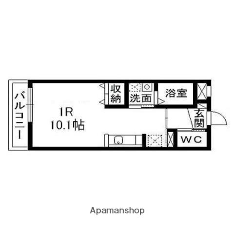 コンフォート永和台Ⅲ(ワンルーム/1階)の間取り写真