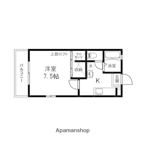 スウィートブライアUⅢ(1K/1階)の間取り写真