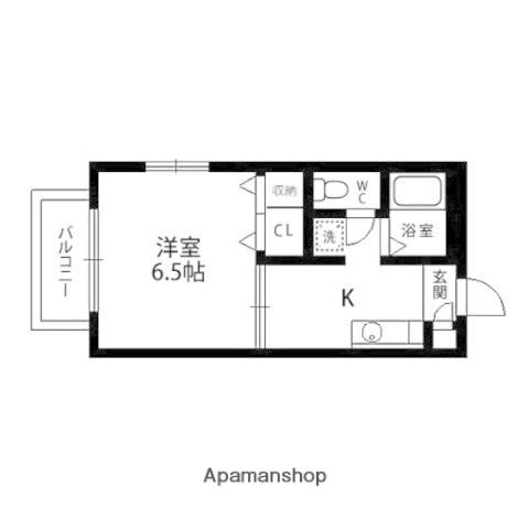 メゾンドールLILY(1K/1階)の間取り写真