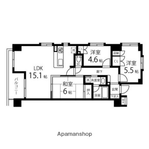 ナイスパークステージ泉中央(3LDK/5階)の間取り写真