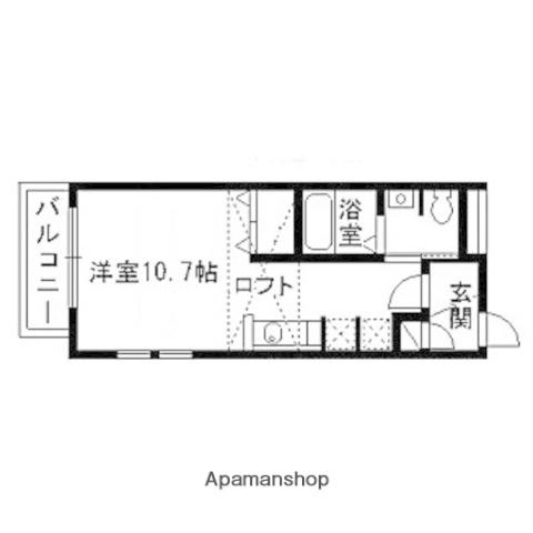 コンフォート永和台Ⅱ(ワンルーム/2階)の間取り写真