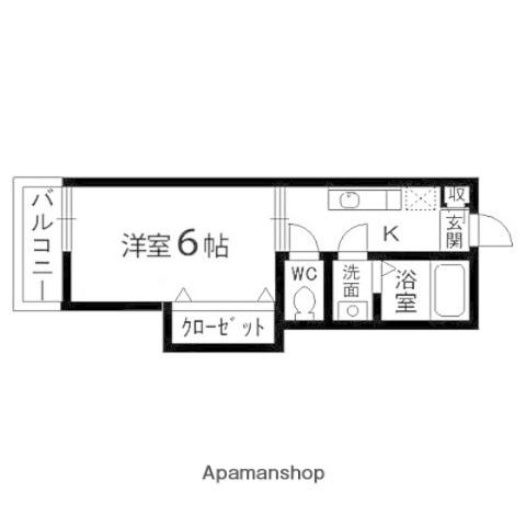 コンフォート永和台(1K/2階)の間取り写真