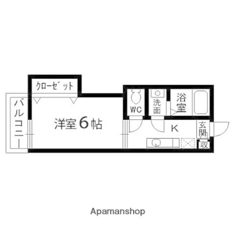 コンフォート永和台(1K/1階)の間取り写真
