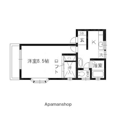 コーポエムティ(1K/1階)の間取り写真