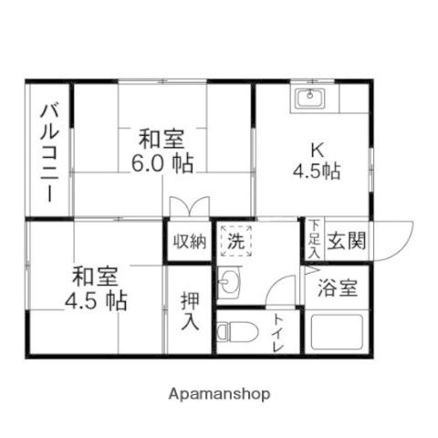 ハイツ泉(2K/1階)の間取り写真