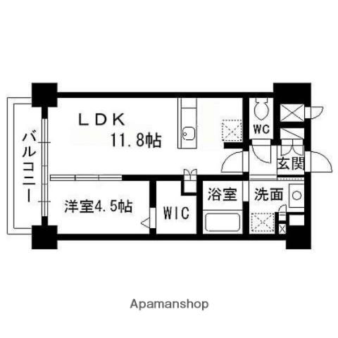 グランプレジール泉中央(1LDK/3階)の間取り写真