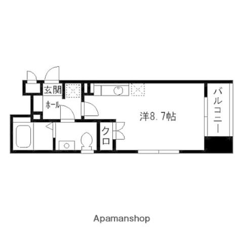 コンフォート上杉(ワンルーム/10階)の間取り写真