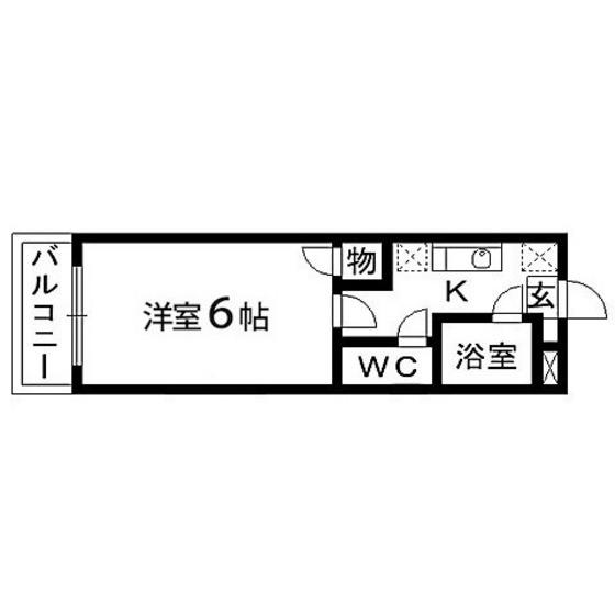 アクティブパレス百合ヶ丘C7(1K/2階)の間取り写真