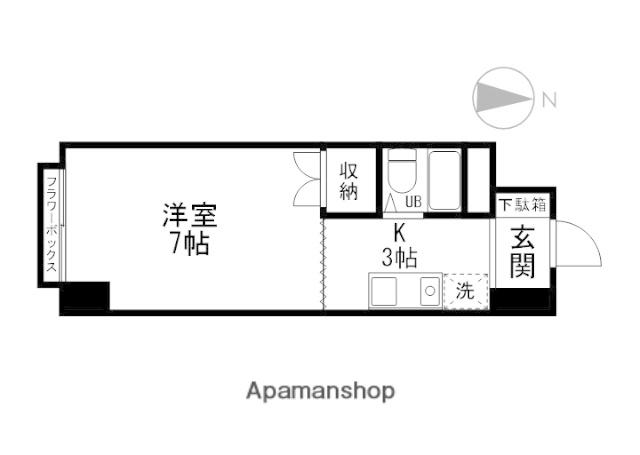 メゾン・ド・八乙女(1K/4階)の間取り写真