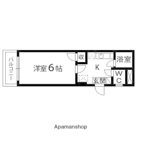 アクティブパレス百合ヶ丘A10(1K/1階)の間取り写真