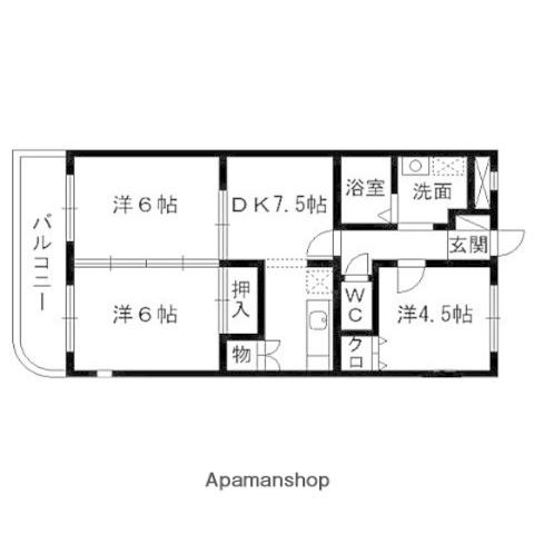 ジュールガーデン(3DK/2階)の間取り写真