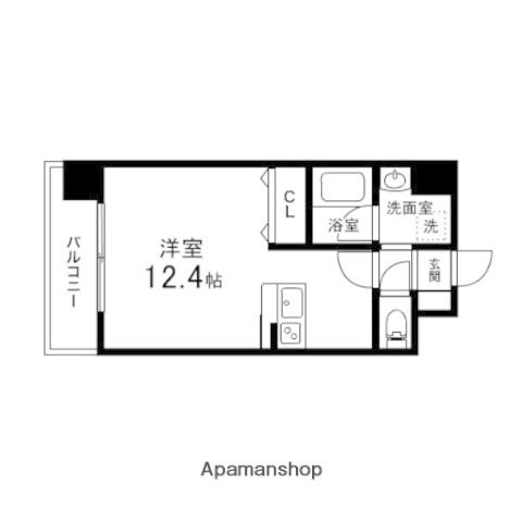 DOLCE柏木(ワンルーム/2階)の間取り写真