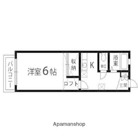 リーセントHOSAKA(1K/1階)の間取り写真
