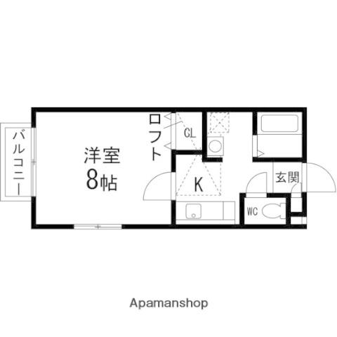 ニューパセオ泉中央(1K/1階)の間取り写真
