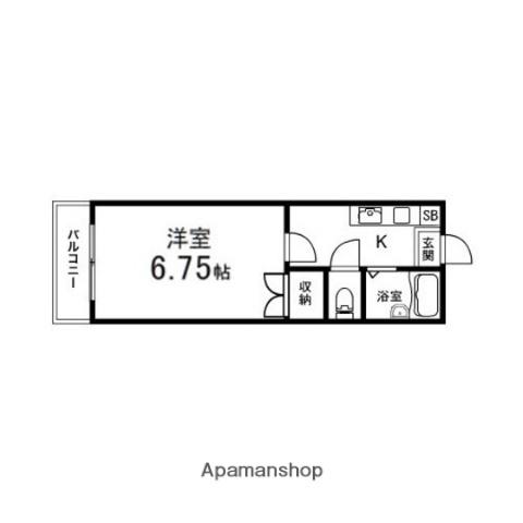 アルス泉ヶ丘Ⅰ(1K/1階)の間取り写真