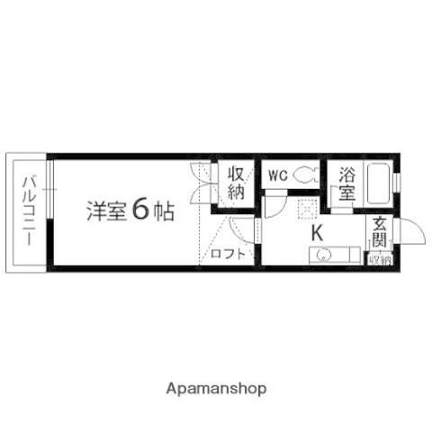 グランドハイツ永和台(1K/1階)の間取り写真