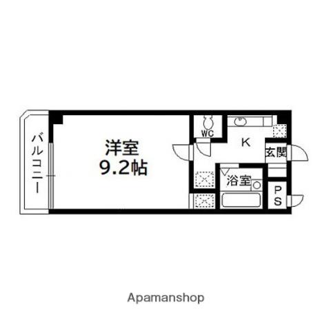 SAKO泉(1K/2階)の間取り写真