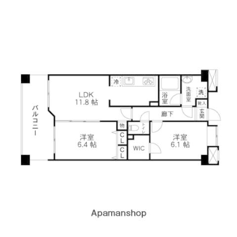 ロイヤルプラザ泉中央(2LDK/9階)の間取り写真
