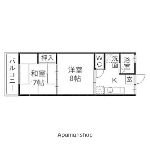 NEWヴァリー泉(2K/2階)の間取り写真