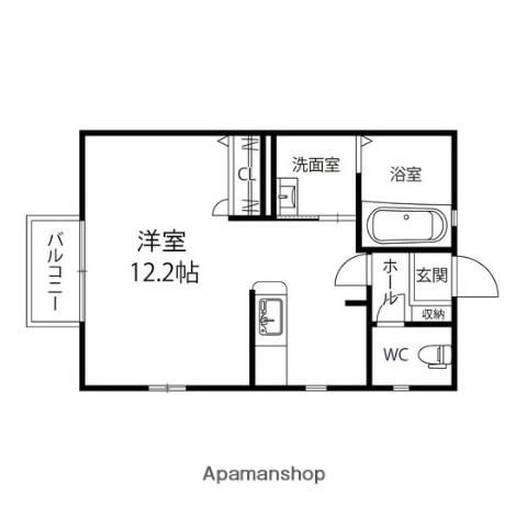 ハイツA・T(ワンルーム/2階)の間取り写真