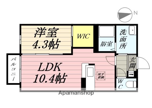 ハンズ・スクエアⅡ(1LDK/1階)の間取り写真