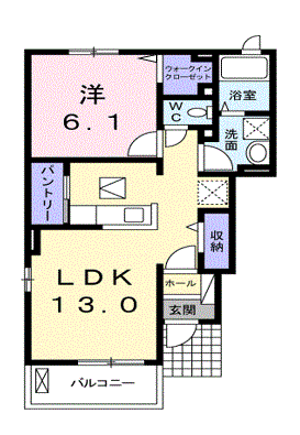 ベル エポック(1LDK/1階)の間取り写真