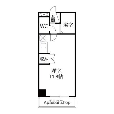 グランテラス柏木(ワンルーム/3階)の間取り写真