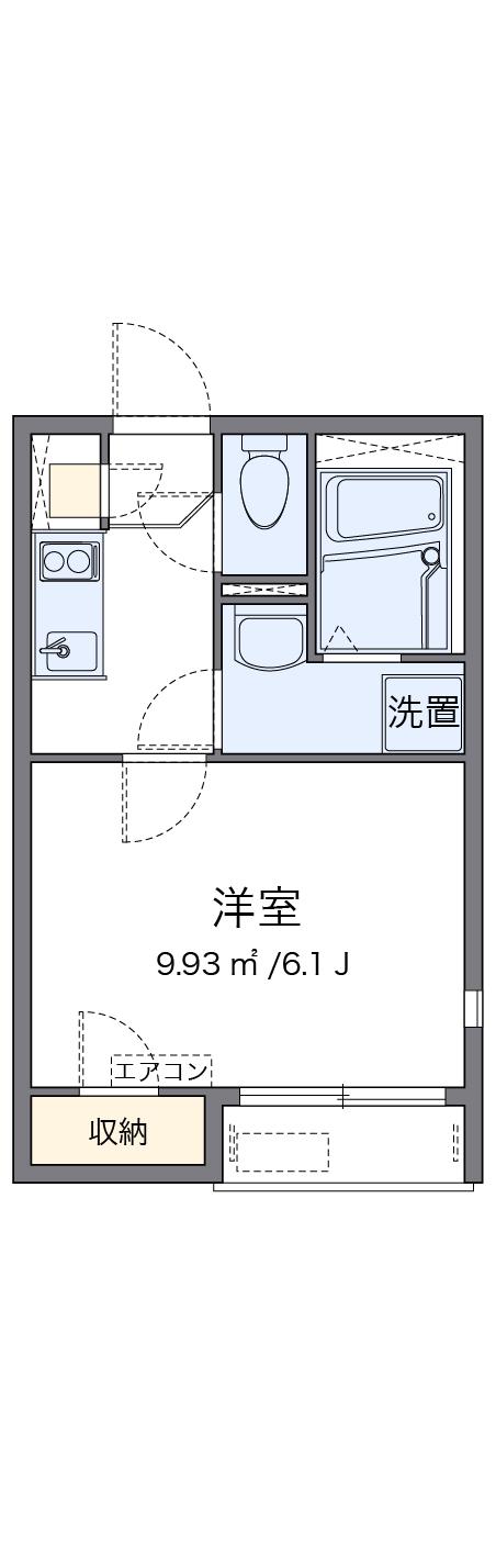 レオネクストかわせみ(1K/2階)の間取り写真