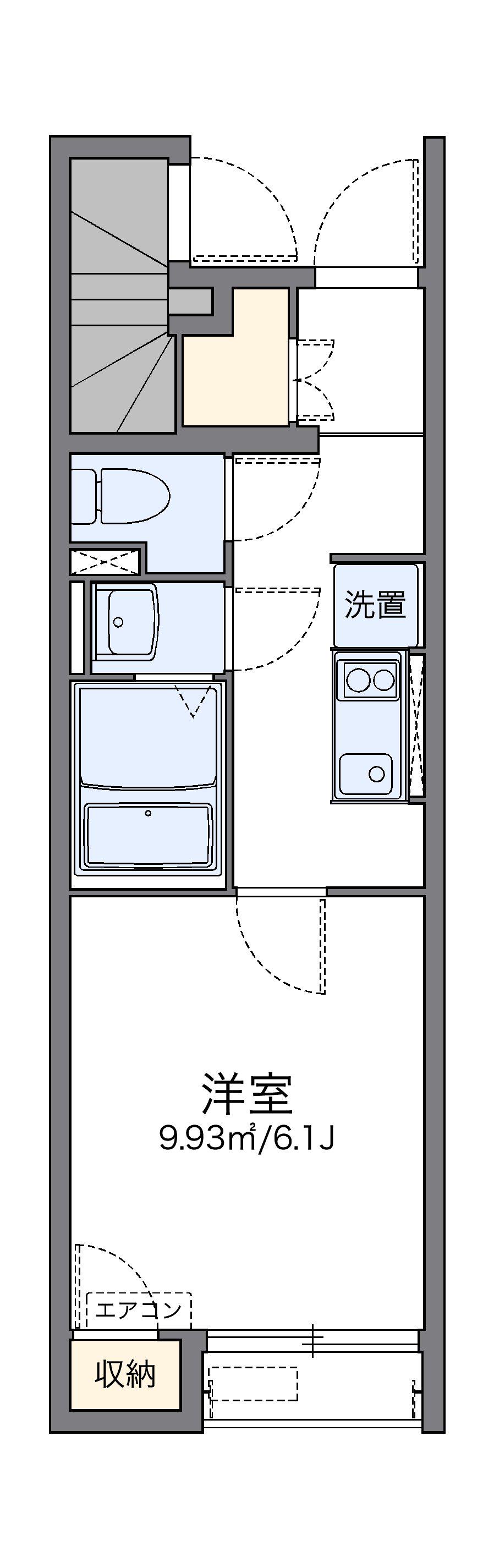 レオネクストフリージア(1K/1階)の間取り写真