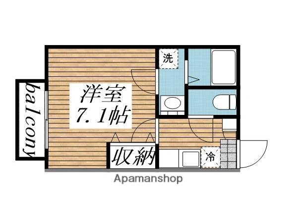 スターリングB(1K/2階)の間取り写真