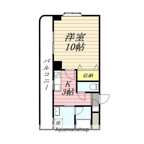 サンシーブル八乙女(1K/5階)の間取り写真