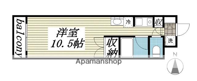 メゾン・ド・サクレ(ワンルーム/2階)の間取り写真