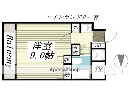 ラ・レジダンス・ド仙台(1K/2階)の間取り写真