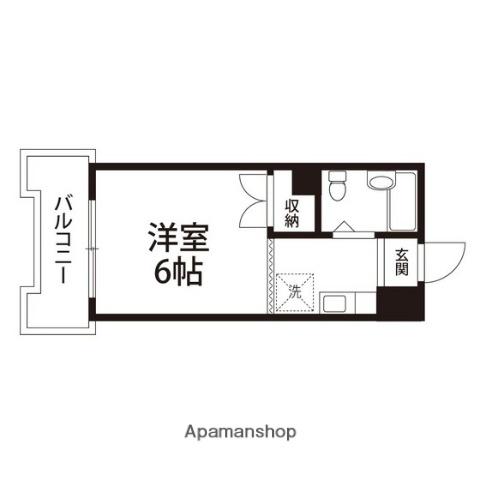 Mヒルズ本町(1K/5階)の間取り写真