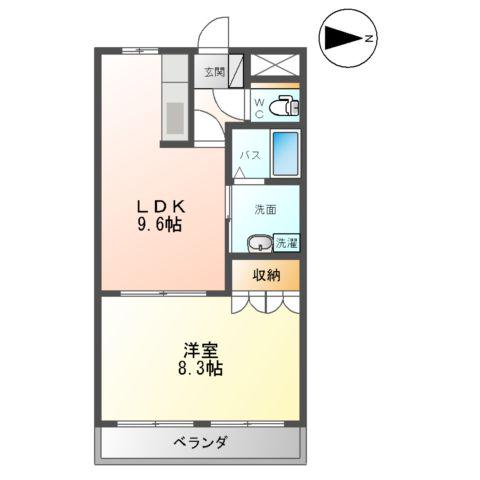 グランクリュ (1LDK/3階)の間取り写真