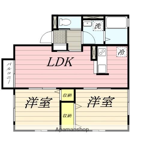 エミグランド・コスモ(2LDK/2階)の間取り写真
