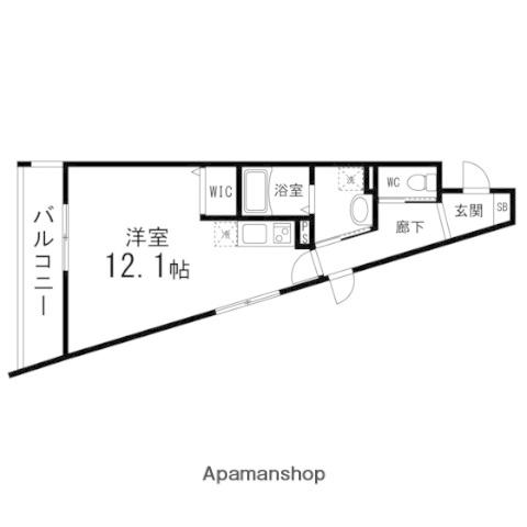コンフォーティア泉中央(ワンルーム/3階)の間取り写真