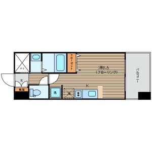 スクエア泉中央(ワンルーム/5階)の間取り写真