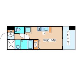 スクエア泉中央(ワンルーム/10階)の間取り写真