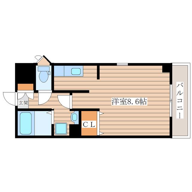 ノース CITY50(ワンルーム/3階)の間取り写真